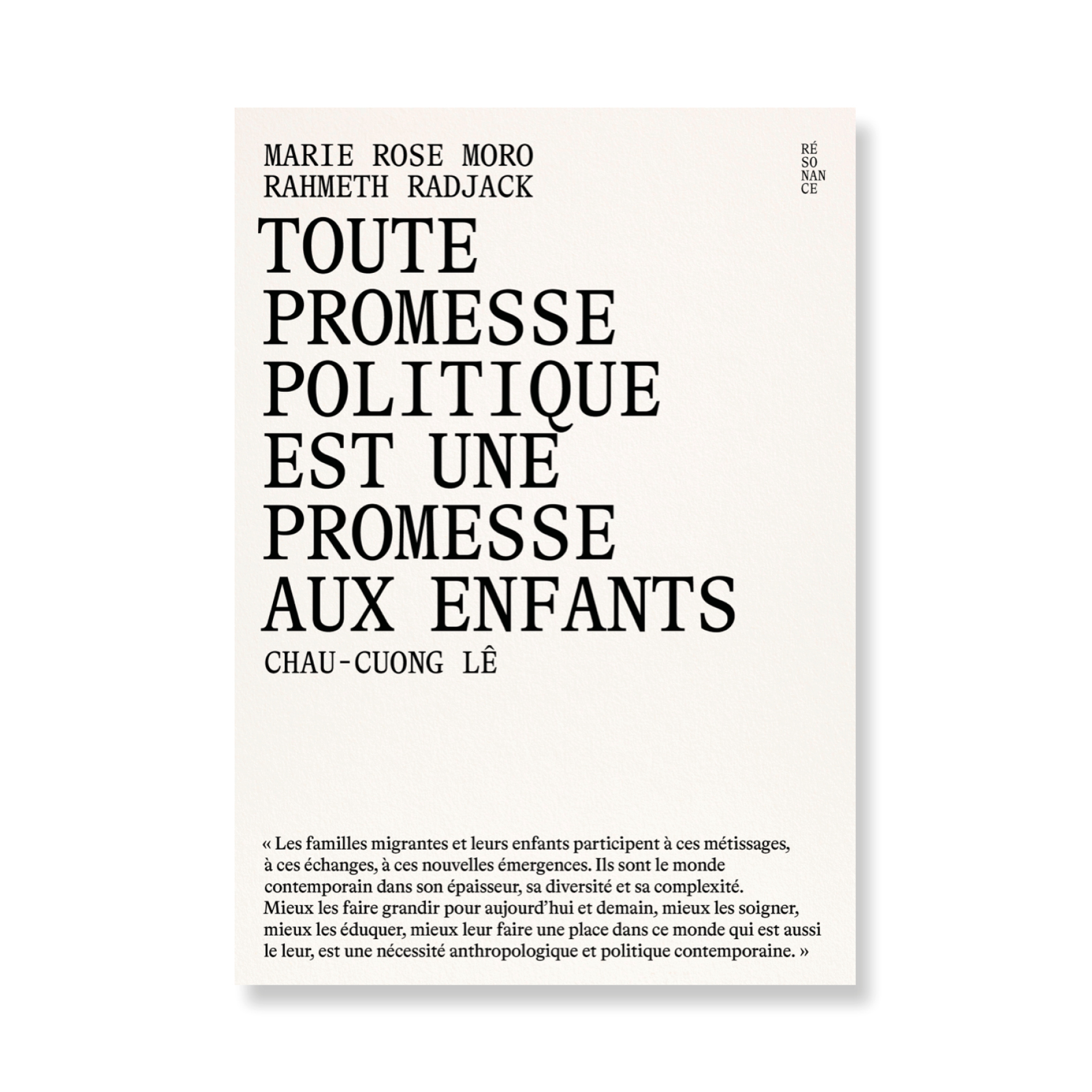 Toute promesse politique est une promesse aux enfants
