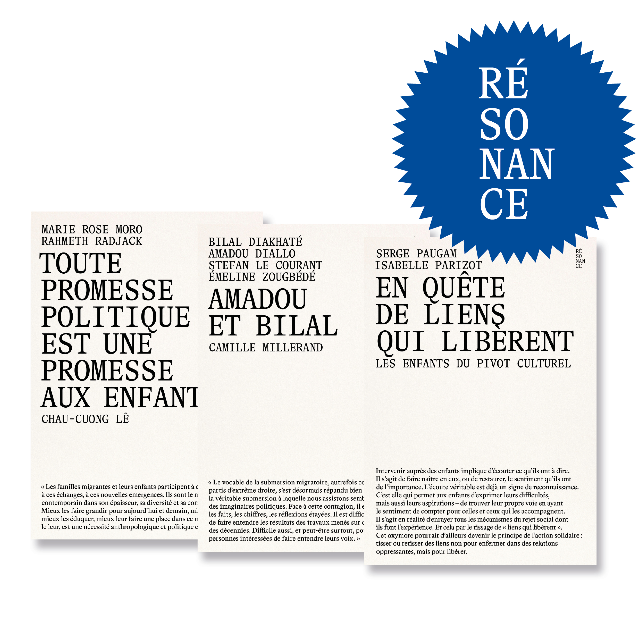 Collection Résonance — Pack 3 premiers livres